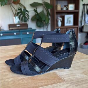 Alfani Black Gladiator Wedges